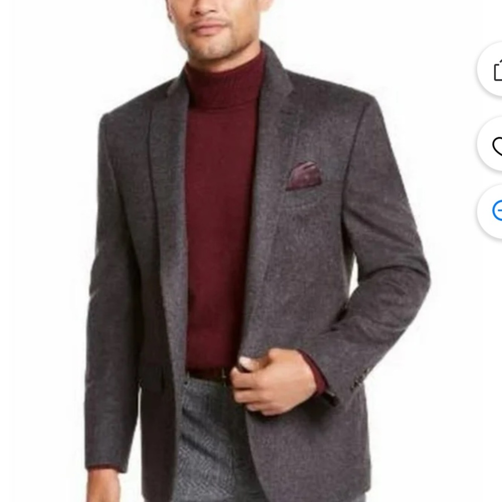 Lauren Ralph Lauren Gray Sport Coat with Burgundy Accents